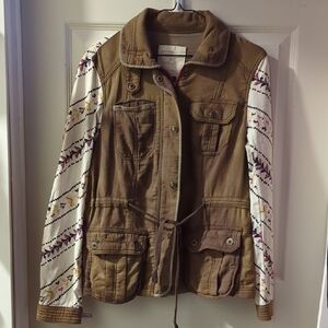 Free People Jacket with Patterned Sleeves